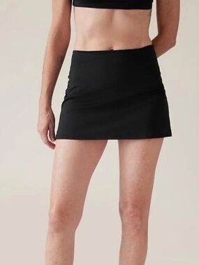 Athleta Tidal Swim Skirt Black Size Large Excellent Condition